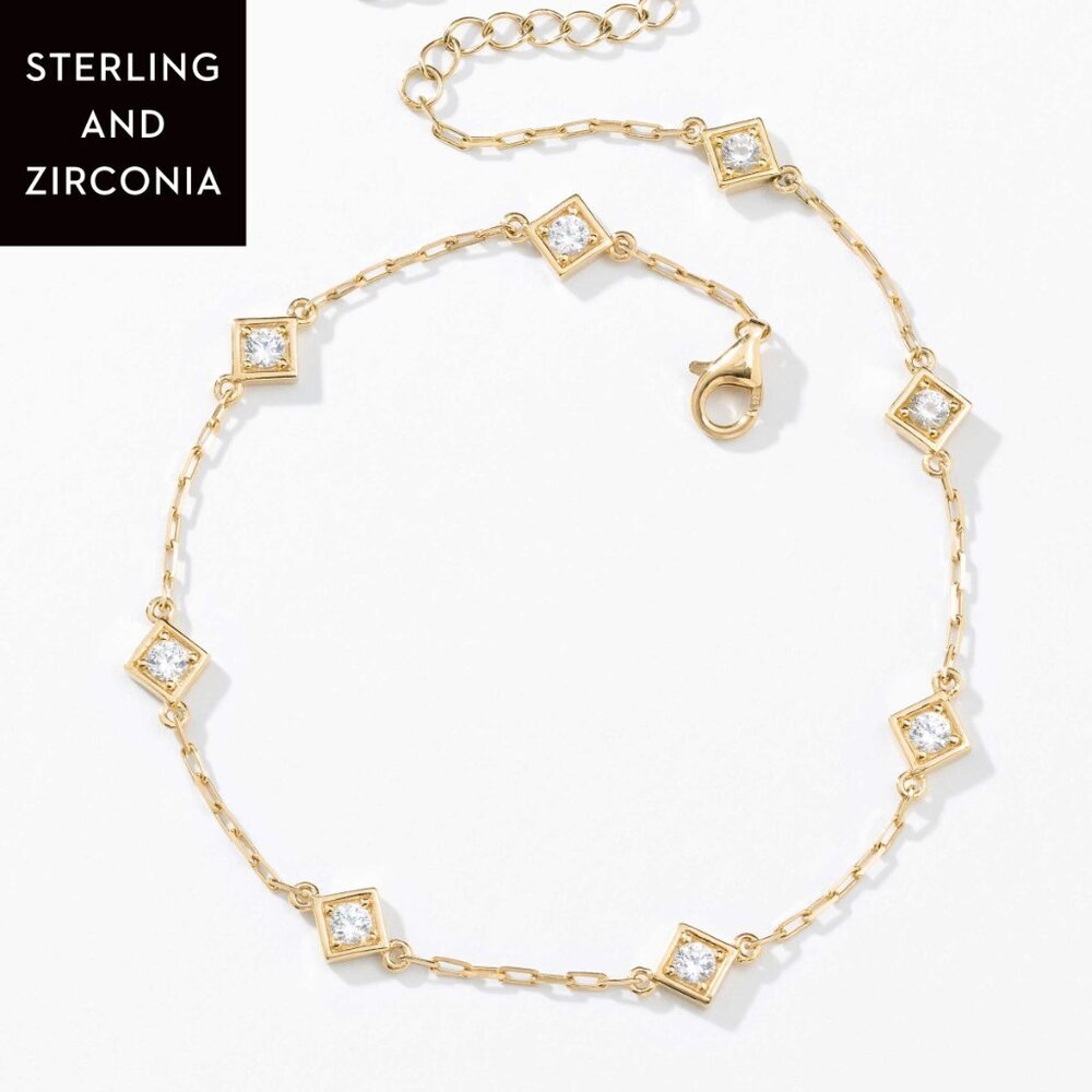ALL TIMES ANKLET, GOLDEN LBD by Touchstone Crystal by Swarovski‎ ✨ NIB